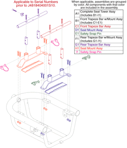 Jazzy 1103 Ultra - Towers / Mounts / Actuators - Towers & Trapeze Bars - Used Prior To Sn J4818404001s10