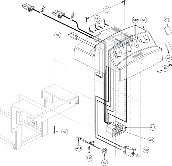 Jazzy 1113 ATS - Electronics / Battery Box - Vsi - Tru -Balance Pwr. Positioning - Actr. Function Through Drive Ctrl., Off Board Charger