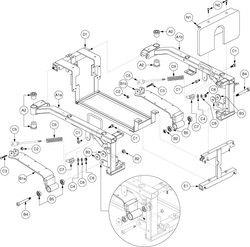 Jazzy 1113 ATS - Main Frame / Motor Mount - Take Apart Frame