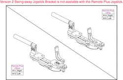 Jazzy 1120 - Joystick (Master Controls) - Mounting Brackets - Swing Away - Complete Assy., 7 In. Ext.