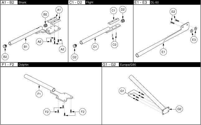 Jazzy 1120 - Joystick (Master Controls) - Mounting Brackets - Inline - Dynamic