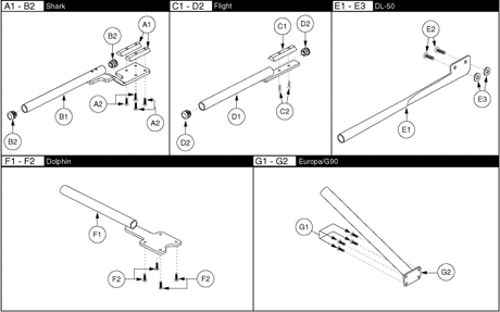 Jazzy 1120 - Joystick (Master Controls) - Mounting Brackets - Inline - Dynamic