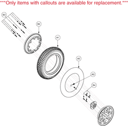 Jazzy 1120 - Drive Wheels - Pneumatic