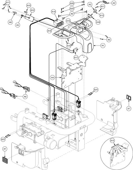 Jazzy 1121 HD - Electronics Tray / Modules - Vsi - Tru- Balance Pwr. Positioning - Actr. Function Through Drive Ctrl., Off Board Charger