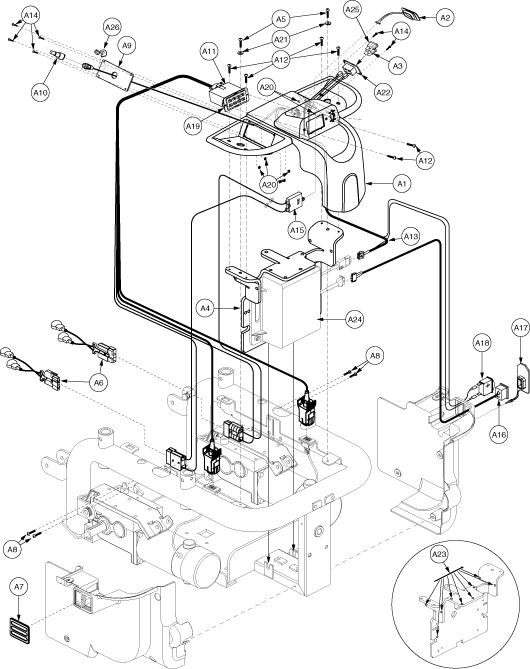 Jazzy 1121 HD - Electronics Tray / Modules - Vsi - Tru- Balance Pwr. Positioning - Actr. Function Through Drive Ctrl., On Board Charger