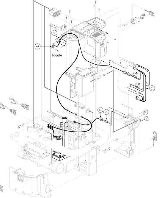 Jazzy 1121 HD - Electronics Tray / Modules - Vsi - Pwr. Elevate, Captain Seating - Actr. Function Through Toggle