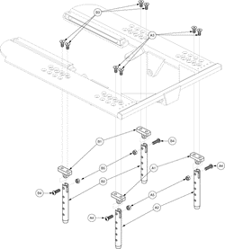 Jazzy 1121 HD - Seat Mounts / Interface - Actuator, Pwr. Elevating Seat - Tru -Balance Pwr. Tilt Towers - Angle Adjustable