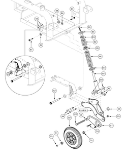 Jazzy 1121 HD - Anti- Tip / Suspension - Standard