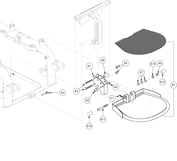 Jazzy 1121 - Footrest Platform - H D Package