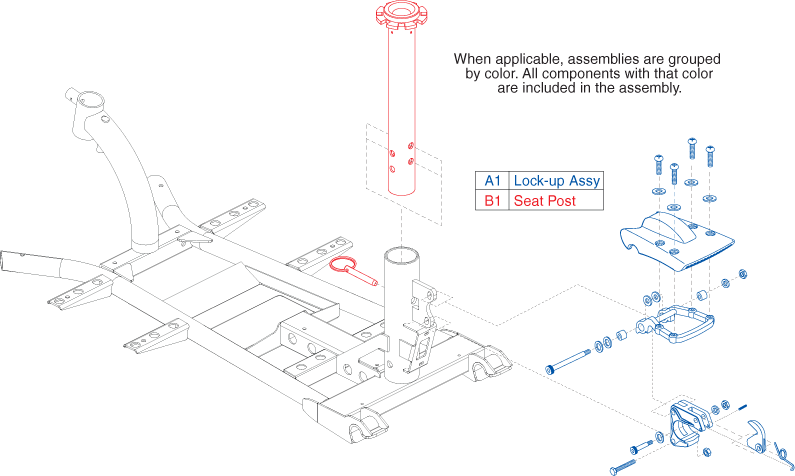 Go-Go LX54 (S54LX) - Frame Assemblies - Seat Post