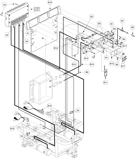 Jazzy 1122 - Electronics Tray / Modules - Remote Plus - Tru- Balance Pwr. Positioning - Actr. Function Through Drive Ctrl., On Board Charger