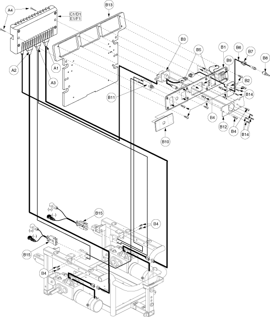 Jazzy 1122 - Electronics Tray / Modules - Remote Plus - Tru- Balance Pwr. Positioning - Actr. Function Through Drive Ctrl. Off Board Charger