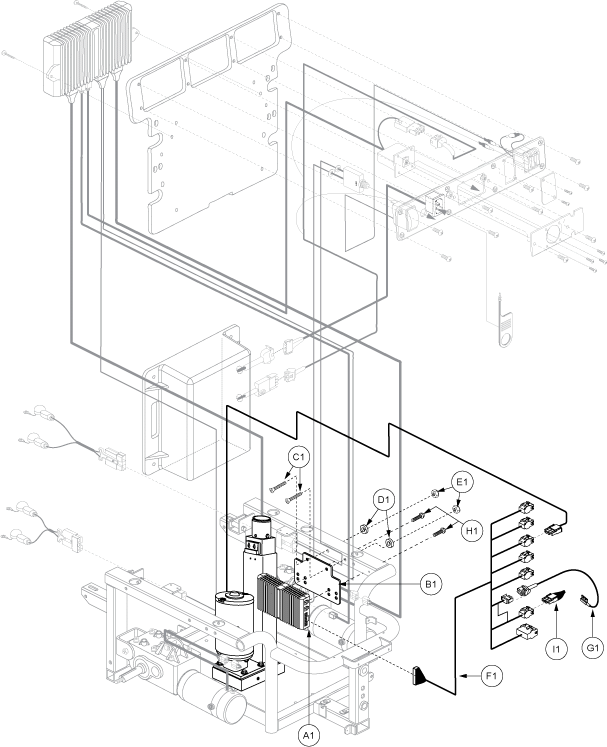 Jazzy 1122 - Electronics Tray / Modules - Europa / G90 - Pwr. Elevating Seat - Actr. Function Through Drive Ctrl. W/ 1/2 Speed Inhibit