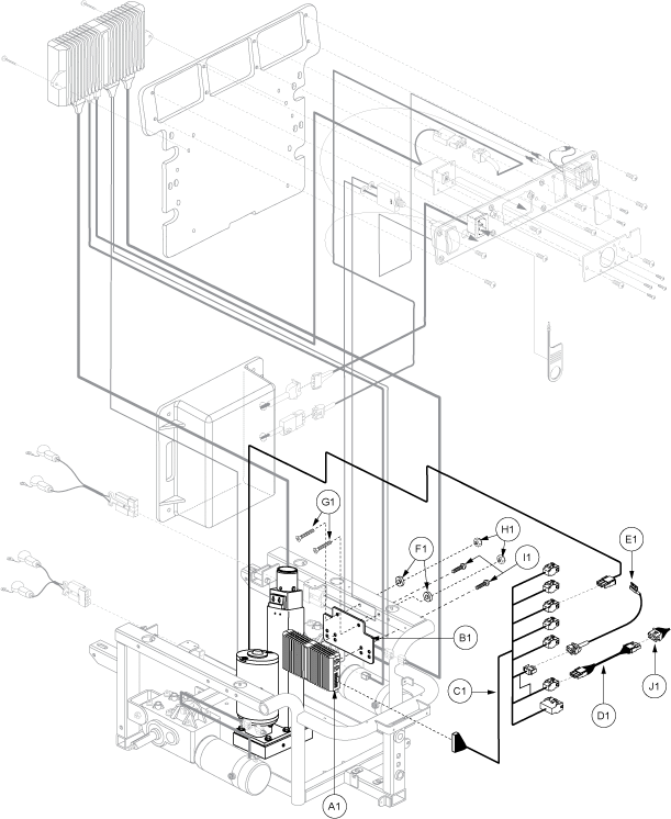 Jazzy 1122 - Electronics Tray / Modules - Europa / G90 - Pwr. Elevating Seat - Actr. Function Through Drive Ctrl. W/ Full Inhibit