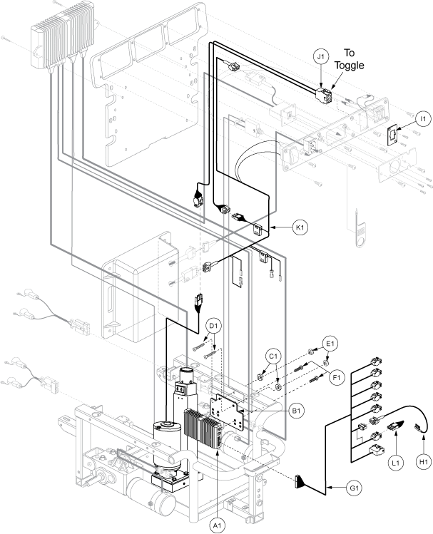 Jazzy 1122 - Electronics Tray / Modules - Europa / G90 - Pwr. Elevating Seat - Actr. Function Through Toggle Switch W/ 1/2 Speed Inhibit