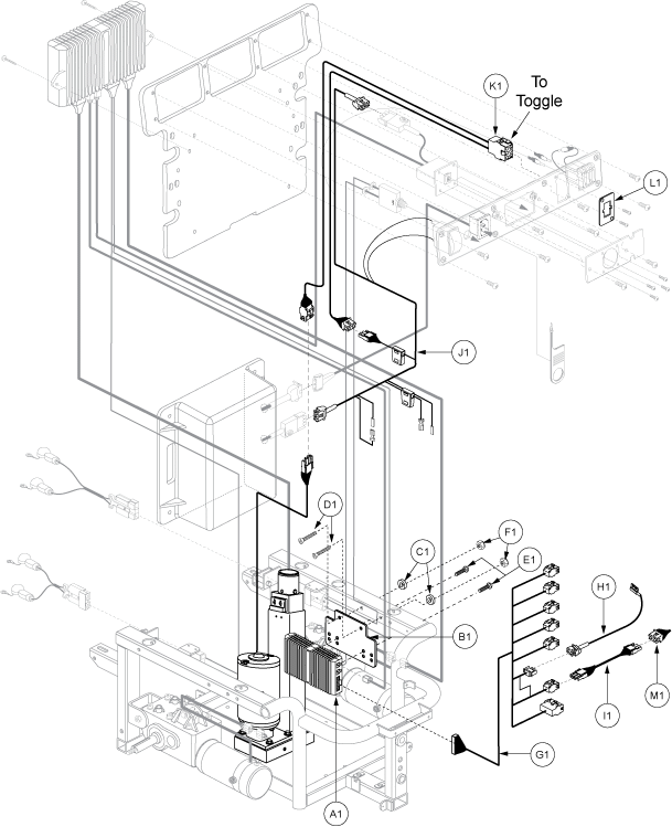 Jazzy 1122 - Electronics Tray / Modules - Europa / G90 - Pwr. Elevating Seat - Actr. Function Through Toggle Switch W/ Full Inhibit