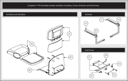 Go-Go LX54 (S54LX) - Seat - Original (Without Pride Logo) - Upholstery Covers, Plastic Shell