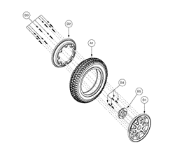 Jazzy 1122 - Drive Wheels - Flat Free