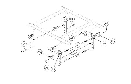 Jazzy 1122 - Seat Mounts / Interface - H- Frame