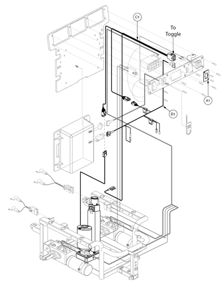Jazzy 1122 - Electronics Tray / Modules - Pilot - Pwr. Elevating Seat
