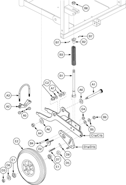 Jazzy 1122 - Anti- Tip / Strut - Used W/ E679 Motors - Rehab Seating