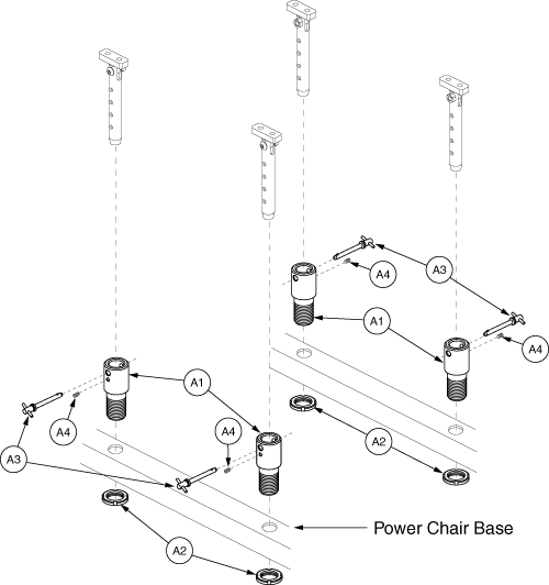 Jazzy 1122 - Seat Mounts / Interface - Seat Mount Connectors