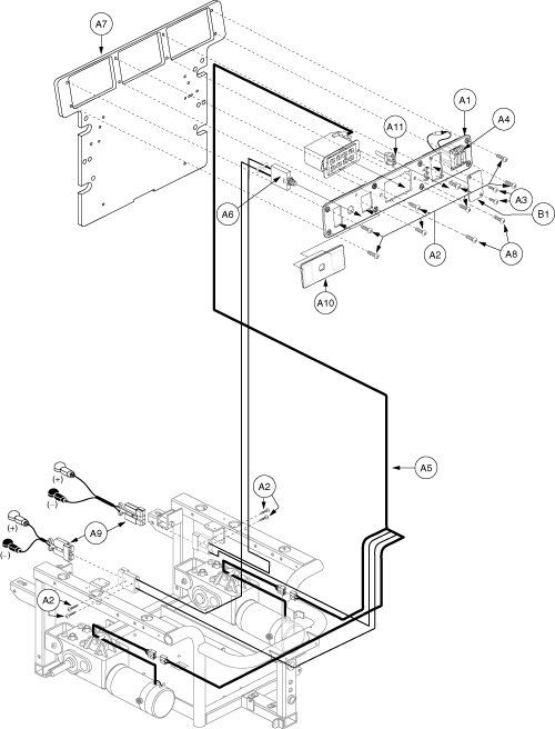 Jazzy 1122 - Electronics Tray / Modules - Vsi - No Power Seat Opt. - Units Manufactured W/ Off Board Chargers