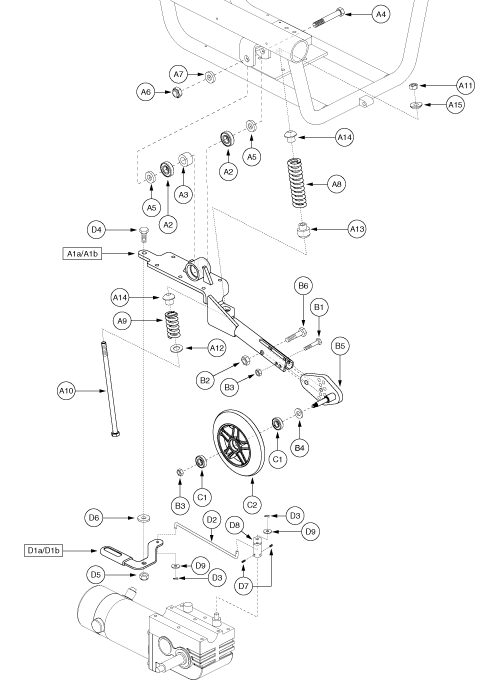 Jazzy 1143 Ultra - Anti -Tip / Freewheel Release