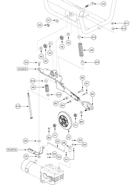 Jazzy 1143 Ultra - Anti -Tip / Freewheel Release