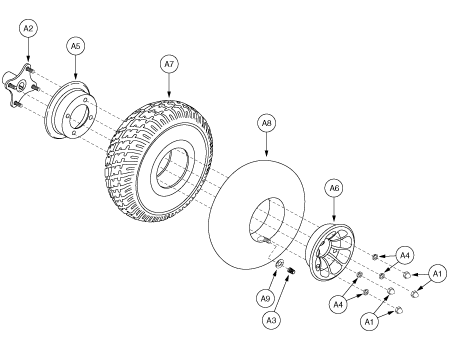 Jazzy 1143 Ultra - Drive Wheels - Pneumatic