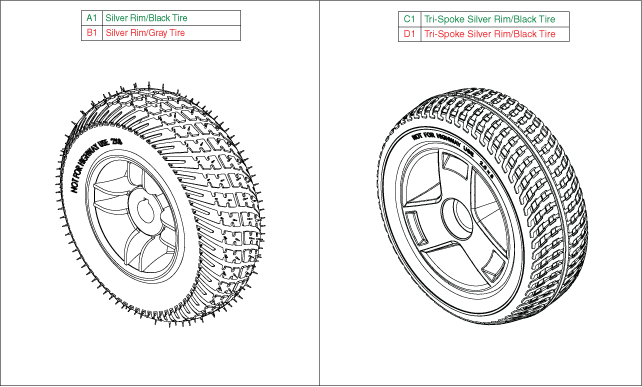 Go-Go Elite Traveller 3-Wheel (SC40E) - Wheel Assemblies - Rear