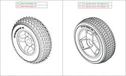 Go-Go Elite Traveller 3-Wheel (SC40E) - Wheel Assemblies - Rear