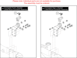 Jazzy 1450 - Seat Mounts / Interface - Bariatric Tilt Interface Towers W/ Metric Hardware