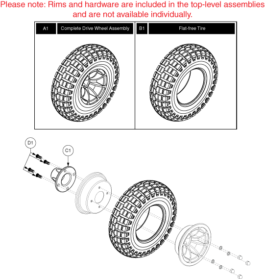 Jazzy 1450 - Drive Wheels