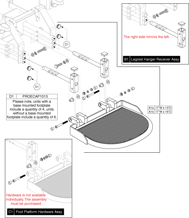 Jazzy 1450 - Footrest Platform