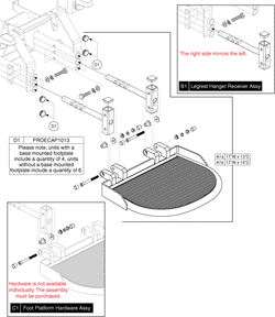 Jazzy 1450 - Footrest Platform