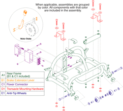 Go-Go Sport 3-Wheel (S73) - Frame Assemblies - Rear