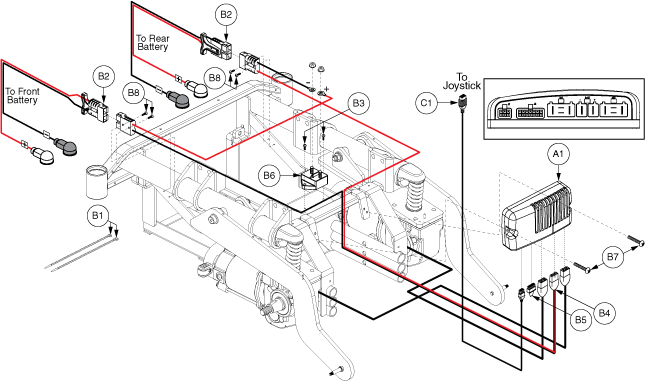 Jazzy 1450 - Electronics / Modules - Q- Logic - No Power Seat - No Power Seat, Hammer X L Motors