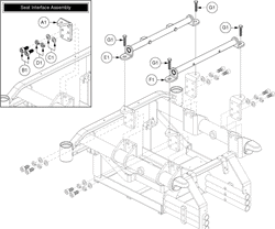 Jazzy 1450 - Seat Mounts / Interface - Tower Interface & Trapeze Bars