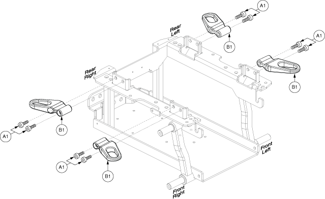 Jazzy 600 ES - Seat Mounts / Interface - Transit Loops