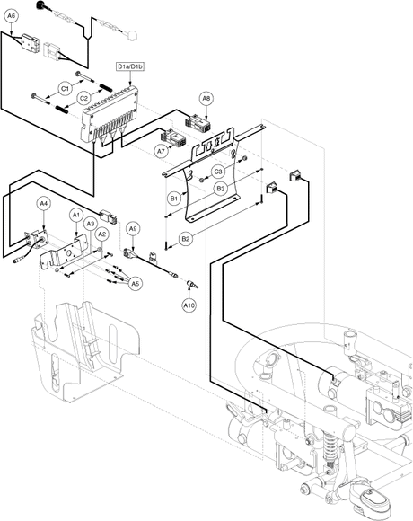 Jazzy 600 - Electronics / Modules - Remote Plus - Tru- Balance Pwr. Positioning - Actr. Function Through Drive Ctrl., Off Board Charger