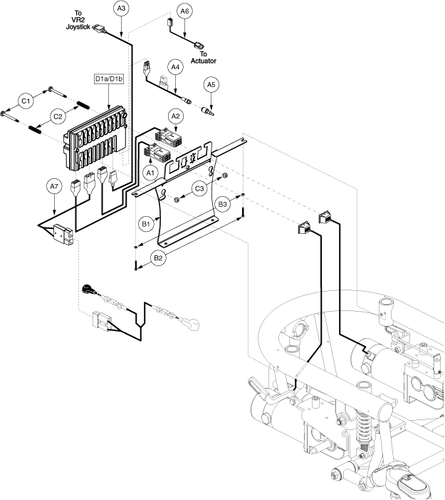 Jazzy 600 - Electronics / Modules - Vr2 - Tru- Balance Pwr. Positioning - Actr. Function Through Drive Ctrl., Off Board Charger