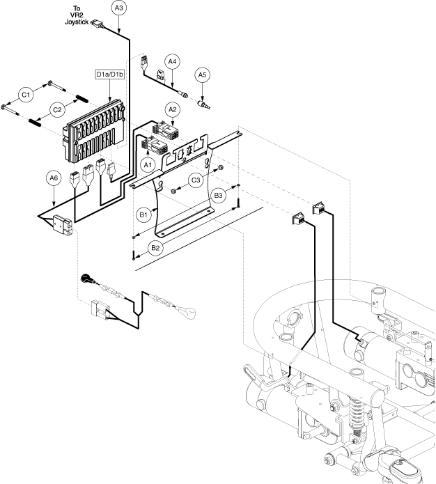 Jazzy 600 - Electronics / Modules - Vr2 - Tru- Balance Pwr. Positioning - Actr. Function Through Toggle, Off Board Charger