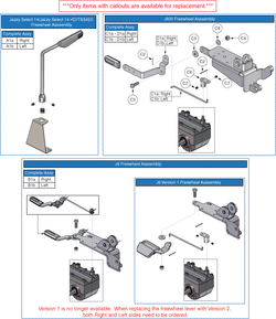 Jazzy 600 - Motors / Freewheel - Freewheel Levers - D08 Motors