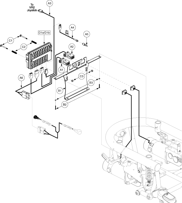 Jazzy 600 - Electronics / Modules - Vr2 - No Power Seat, Future Actr. Expansion - Off Board Charger