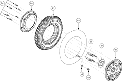 Jazzy 600 - Drive Wheels - Pneumatic