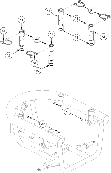 Jazzy 600 - Seat Mounts / Interface - Seat Mount Connectors