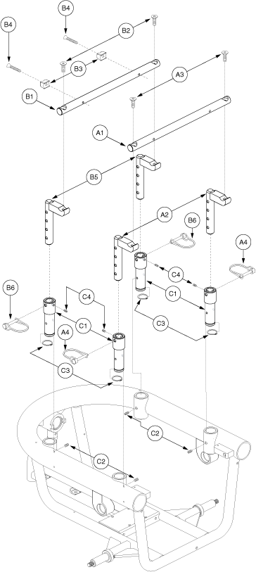 Jazzy 600 - Seat Mounts / Interface - Towers & Trapeze Bars