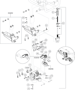 Jazzy 600 - Caster Arm / Active Trac - Active Trac - Freewheel, Motor Mount & Suspension - Used On Or After The 86 Day Of 2007, J56(086)(07)001s10