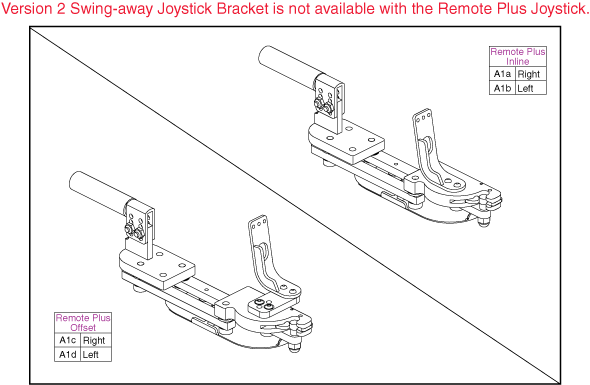 Jazzy 600 XL - Joystick (Master Controls) - Mounting Brackets - Swing Away - Complete Assy., 4 In. Ext.